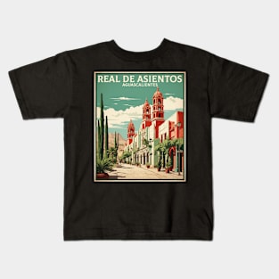 Real de Asientos Aguascalientes Mexico Vintage Tourism Travel Kids T-Shirt